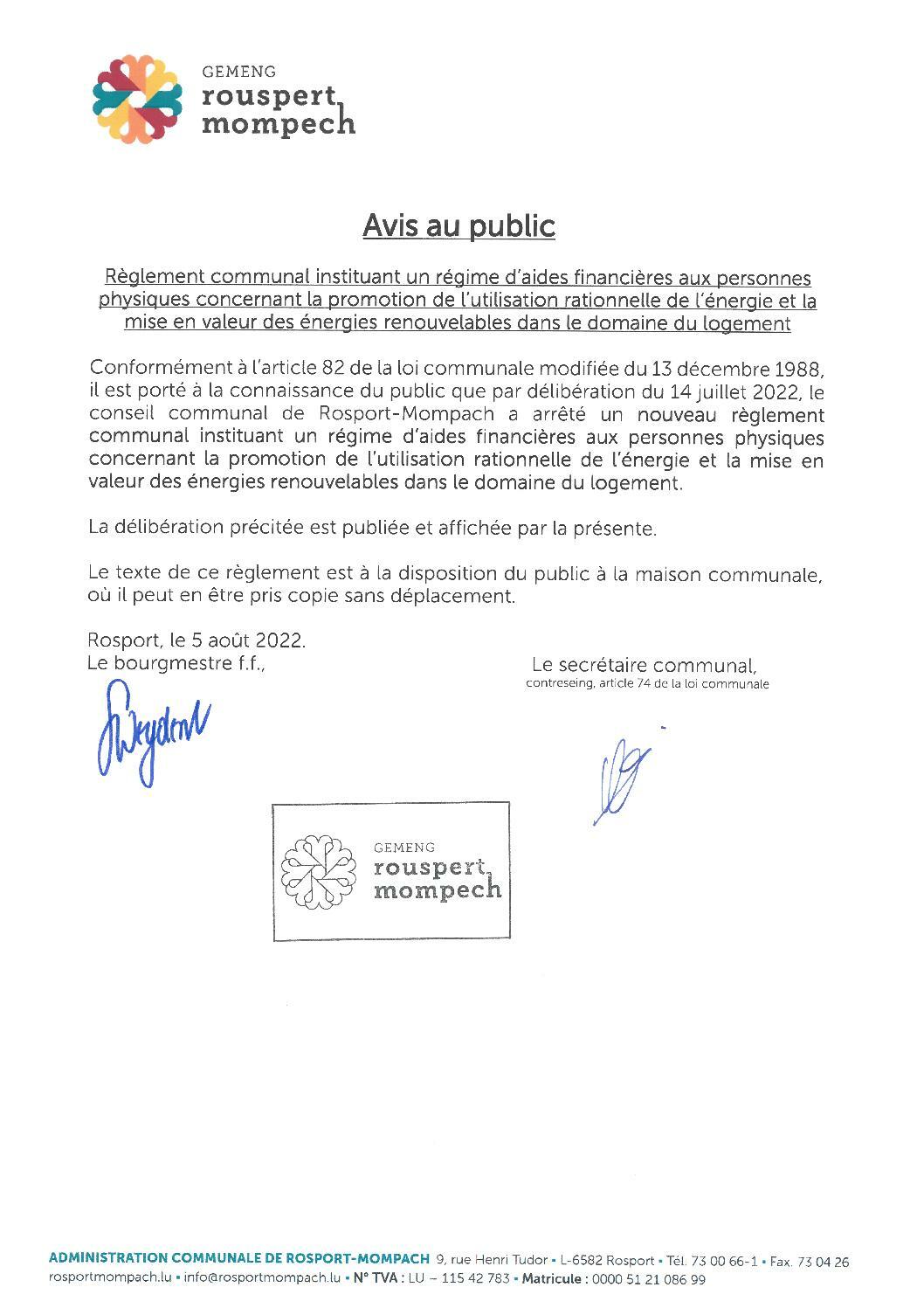 2022-08-05_avis_au_public_nouveau_règlement_aides_energie